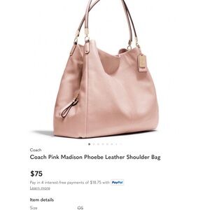 Coach Blush Leather Shoulder Bag